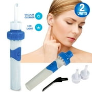 2pc Ear Wax Vacuum Removal Kit - Easiest Ear Cleaner & Ear Wax Removal Tool - Soft Silicone, Automatic Earwax Remover