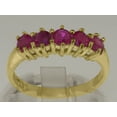 thumbnail image 2 of LBG British Made 9k Yellow Gold Genuine Ruby Womens Promise Ring - 33 size options - Size 7.75, 2 of 7