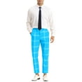 thumbnail image 2 of Lars Amadeus Men's Plaid Dress Pants Slim Fit Checked Printed Trousers, 2 of 4