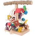 thumbnail image 1 of Bird Perch Stand Toy Natural Wood Parrot Perch Bird Cage Branch Perch for Cockatiel, 1 of 6