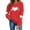 Red1, variant on Wlynlyn Womens Valentines Sweatshirts Long Sleeve Heart Printed Pullover Shirts Casual Loose Crewneck Tee Tops