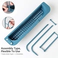 thumbnail image 6 of CHELIASD Telescopic Sink Holder,Expandable Storage Drain Basket Rack with Dish Cloth Hanger and Sponge Soap Holder Drainer Sink Tray for Home Kitchen Bathroom, 6 of 9