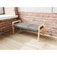 thumbnail image 4 of Pemberly Row Waiting Reception 2 Seat Bench Wood Frame in Gray, 4 of 5