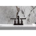 thumbnail image 3 of Kingston Brass FB7615CML Manhattan Double-Handle 4" Centerset Bathroom Faucet with Pop-Up Drain, Oil Rubbed Bronze, 3 of 7