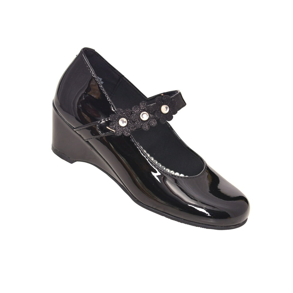 black dressy wedge heels