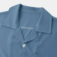thumbnail image 5 of Mens Plus Size Shirts Men Casual Buttons Solid With Pocket Turndown Short Sleeve Shirt Blouse, 5 of 9