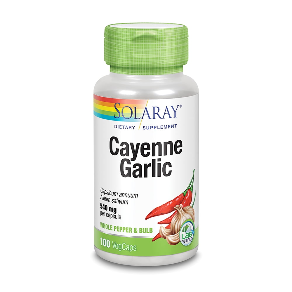 Solaray Cayenne with Garlic 540 mg 100 Capsules