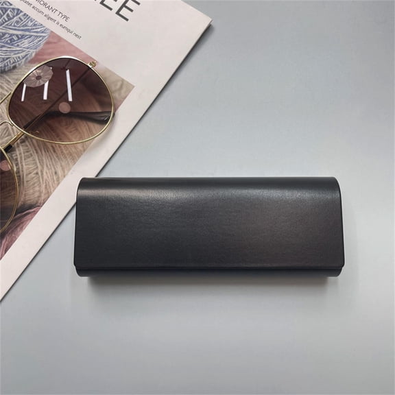 Metal Hard-shell Spectacle Case Men Women Glasses Case PU Leather Portable Anti-extrusion Sunglasses Storage Box Eyewear Pouch