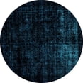 thumbnail image 1 of Ahgly Company Indoor Round Abstract Turquoise Blue Modern Area Rugs, 8' Round, 1 of 4