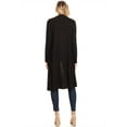 thumbnail image 4 of MOA COLLECTION Women's Solid Casual Loose Fit Long Sleeve Pocket Open Front Duster Cardigan, 4 of 5