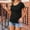 Black, variant on Women's Maternity Shirts Cotton Short Sleeve Pregnancy Tops Side Ruched Ribbed Casual Mama tees Clothes