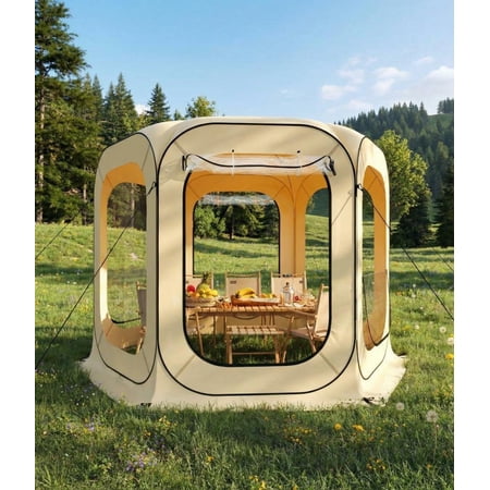 Garderth Pop Up Bubble Tent 10x10FT Outdoor Bubble Tent 4-6 Person Camping Shelter Garden Dome Tents With Rainproof & Windproof Design For Party Camping Backyard Events And Beach