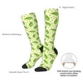thumbnail image 4 of Naloa Green Peas Knee Socks, High Socks Long Stretchy Sock Women Knee High Stocking, Long Socks for Women, 4 of 6