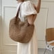 thumbnail image 2 of Bolso de paja para mujer, bolso de playa de verano, bolso de hombro grande de red de pesca tejida, bolso de paja, 2 of 6