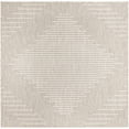 thumbnail image 2 of Unique Loom Outdoor Modern Collection Area Rug - Tambor (5' 3" Square Gray/Ivory), 2 of 6