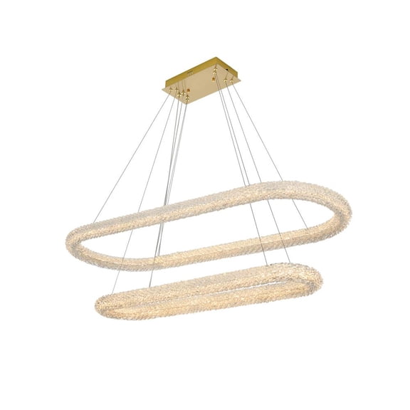 Elegant Lighting Bowen 51 inch Adjustable LED Chandelier in Satin Gold