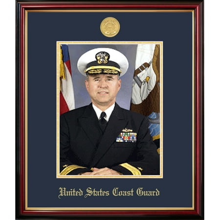 Coast Guard Photo Frame - Patriot Frame's Coast Guard 8x10 Portrait Petite Frame with Gold Medallion