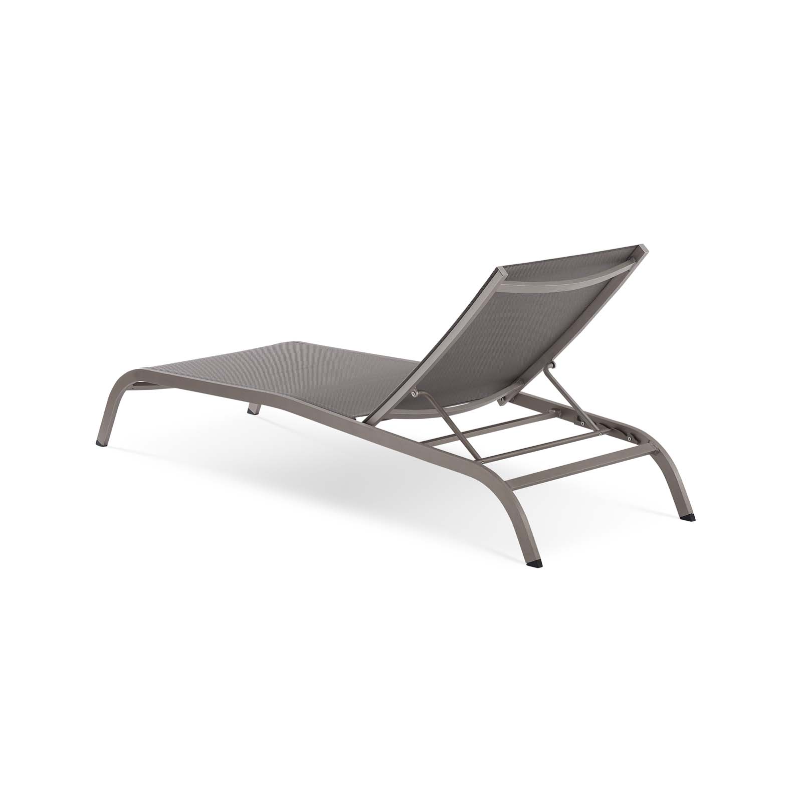 Contemporary Modern Urban Designer Outdoor Patio Balcony Garden Furniture Lounge Lounge Chair, Aluminum, Grey Gray - image 4 of 7