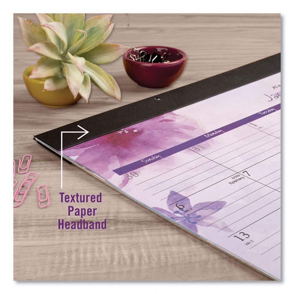 Beautiful Day Desk Pad Calendar, Floral Artwork, 21.75 x 17, Assorted Color Sheets, Black Binding, 12-Month (Jan-Dec): 2026 | Bundle of 2
