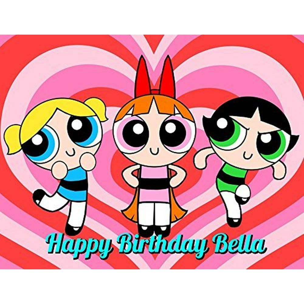 1/4 Sheet Powerpuff Girls Edible Frosting Cake Topper Image Walmart