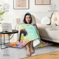 thumbnail image 4 of Black Kitten Wearable Blanket Hoodies for Women Men Adults Kitten Lovers Soft Plush Colorful Floral Kittens Hooded Blankets for Bedding Camping Decor Birthday Gifts 60X80 Inch, 4 of 5