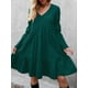 thumbnail image 5 of Vestido de manga larga para mujer Vestido de vacaciones con cuello en V y línea A MABOTO Vestido, 5 of 7