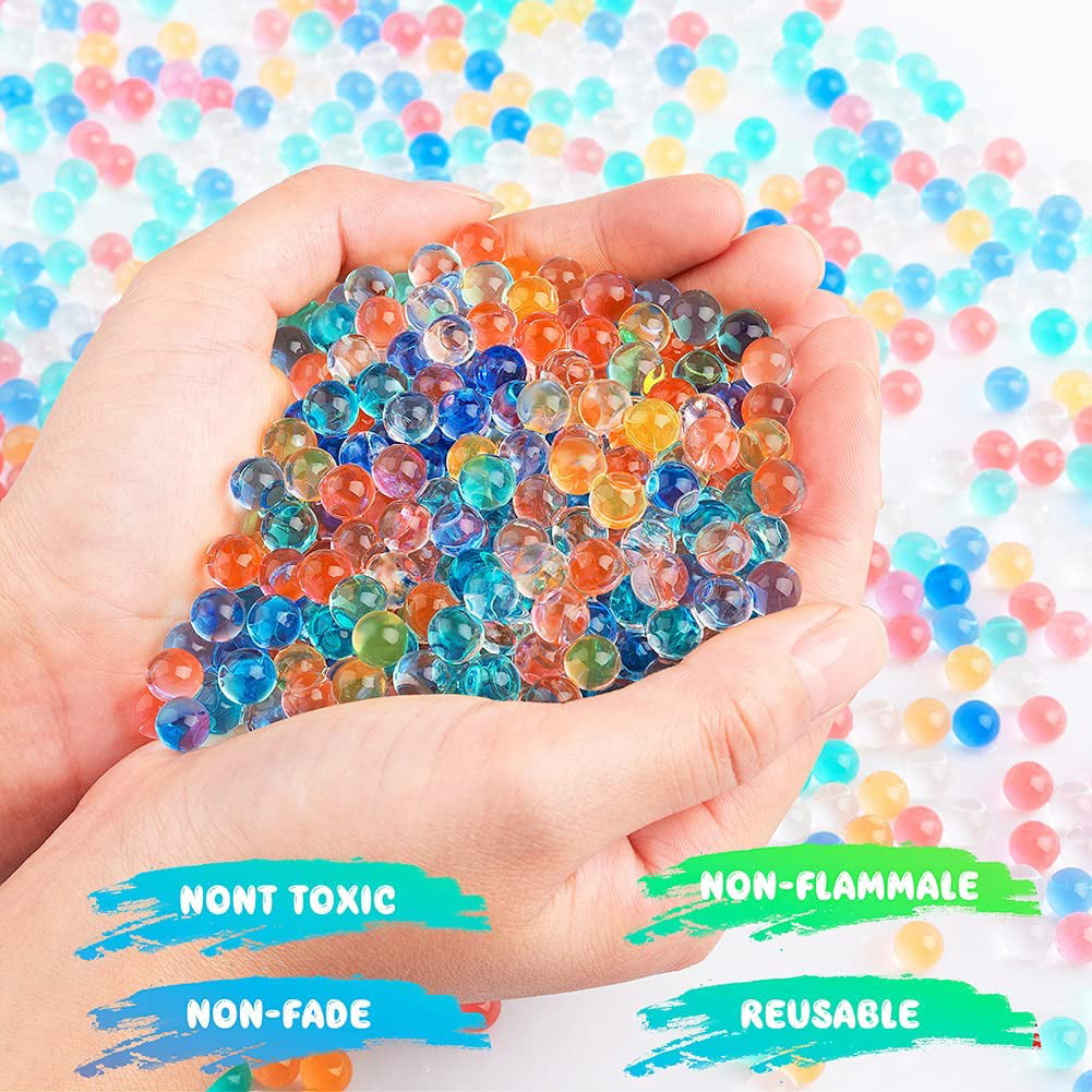 5 Pack, Blue 50,000 rounds Water Bullets Beads, for Water Gun Toys Refill  Ammo, Gel Ball Grow Magic, Vase Filler Beads, Jelly Beads for Kids Sensory  