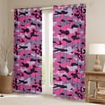 thumbnail image 2 of Feelyou Fashion Camouflage Teens Blackout Curtains Set of 2 (52x84 Each), Pink Purple Abstract Window Curtains, Modern Camo Print Curtains and Drapes, Window Curtains Decor, 2 of 6