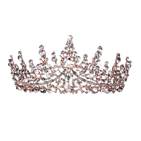 TELOLY Metal Crystal Tiara,Princess Peach Crown