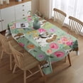 thumbnail image 2 of Basset Hound and Pioneer Flower Rectangle Tablecloth 60"x84",Waterproof Polyester Rectangle Table Cloth, Wipeable Spillproof Polyester Tablecloth for Dining, Camping, Indoor and Outdoor, 2 of 5