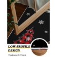 thumbnail image 4 of Merry Christmas Area Rug for Bedroom 4x6 Ft Xmas Tree Snowflake Black Super Soft fuzzy Throw Rug Non-Slip Fluffy Plush Indoor Floor Carpet for Living Room Nursery Home Decor, 4 of 8