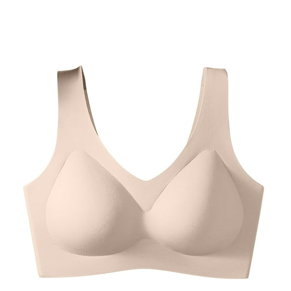 snilers Bras for Women No Underwire Seamless Wireless T Shirt Bras Supportive Full Coverage Bralettes Comfort V Neck Push Up Bra