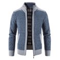 thumbnail image 2 of Vedolay Men's Coats Warm Solid Fall Coat Pocket Loose Jacket Coat Blue,M, 2 of 4