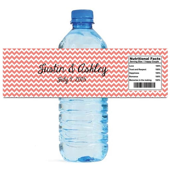 100 Silver Damask Wedding Anniversary Shower Water Bottle Labels