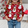 thumbnail image 2 of Ccpelsie Girls Sweatshirt Fleece Kids Sweatshirts Soft Crewneck Pullover Kids Clothing Girls Long Sleeve Shirts(Red,9-10 Years), 2 of 4
