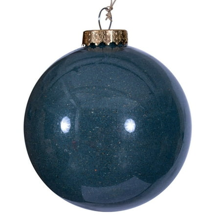 6" Denim Blue Ball Ornament 2/Bag