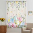 thumbnail image 2 of Easter Eggs Sheer Curtains 72 Inches Long, Spring Daisy Eucalyptus Leaves Rustic Burlap Light Filering Curtains, Breathable Simi Curtain Privacy Drapes for Living Room Bedroom Window Treatment, 2 of 9