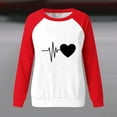 thumbnail image 5 of Ailaofu Womens Love Heart Raglan T-Shirts Casual Long Sleeve Valentine's Wife Day Graphic Tees Tops, 5 of 5