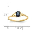 thumbnail image 2 of 14K Yellow Gold Ring Band with Stones (09) September Sapphire Oval Blue, 2 of 2