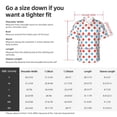 thumbnail image 6 of Lsque Red Blue Polka Dots pattern Hawaiian Shirt for Men, Unisex Summer Beach Casual Short Sleeve Button Down Shirts-X-Large, 6 of 9