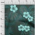 thumbnail image 2 of oneOone Polyester Spandex Dark Teal Green Fabric Tropical Flower Craft Projects Decor Fabric Printed By The Yard 56 Inch Wide, 2 of 4
