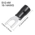 thumbnail image 3 of 50Pcs SV2-4M Insulated Fork Spade Wire Connector Crimp Terminal 16-14AWG Black, 3 of 3