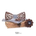 thumbnail image 1 of Pajarita de madera Pajarita de madera hecha a mano Pajarita de madera para hombre Gemelos Corsage Square Set, 1 of 4