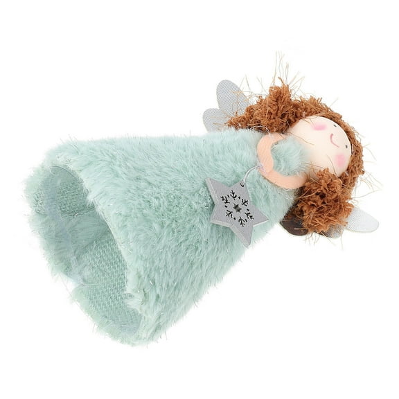 GAXIRE 1Pack Blue PVC Plush Christmas Angel Tree Topper 5.5x2.6x2.6in For Festive Atmosphere Addition And Home Decor