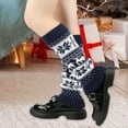 thumbnail image 5 of Thickened Christmas Socks, Winter Warm Ankle Cuffs with Snowflake Deer Patterns, Knitted Leg Warmers, Festive Holiday Footwear for Cold Weather, 5 of 6