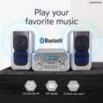 thumbnail image 3 of Sistema de estantería para CD Magnavox con Bluetooth y radio FM, color plateado, 3 of 9