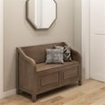 thumbnail image 2 of Trent Home Solid Wood 42 " Entryway Storage Bench in Rustic Natural Aged Brown, 2 of 8