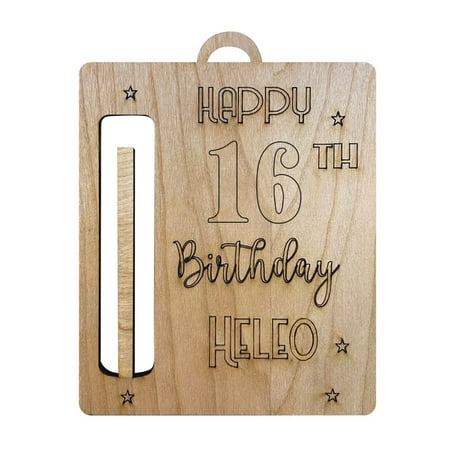 

Cuteam Birthday Money Card Money Holder Hollowed Out Burr-free Clear Print Non-breakable Decorative Hanging Hole Creative Birthday Money Card Pendant Party Supply