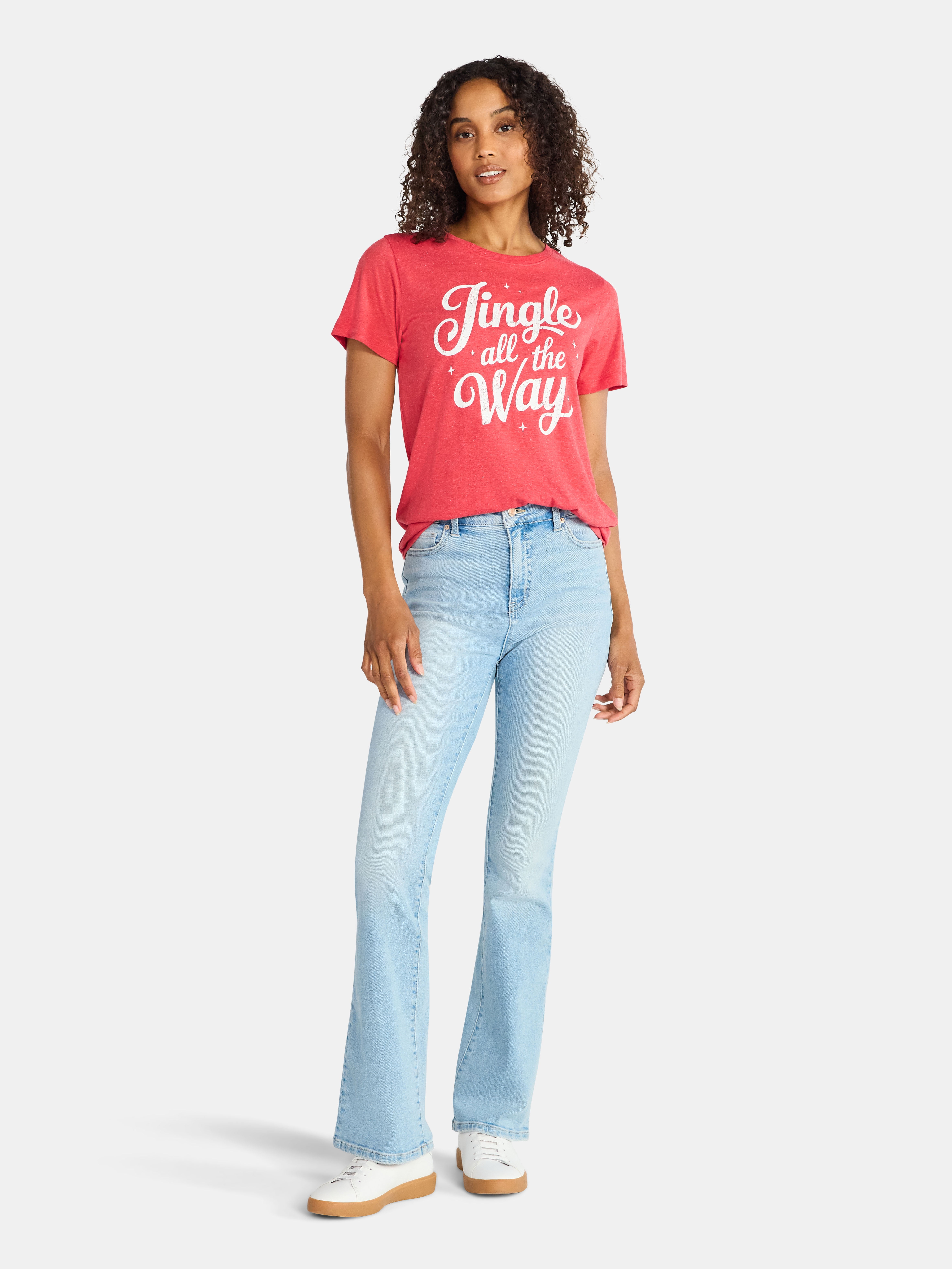 Christmas Women's Jingle Graphic Tee from Holiday Time, Sizes S-XXXL