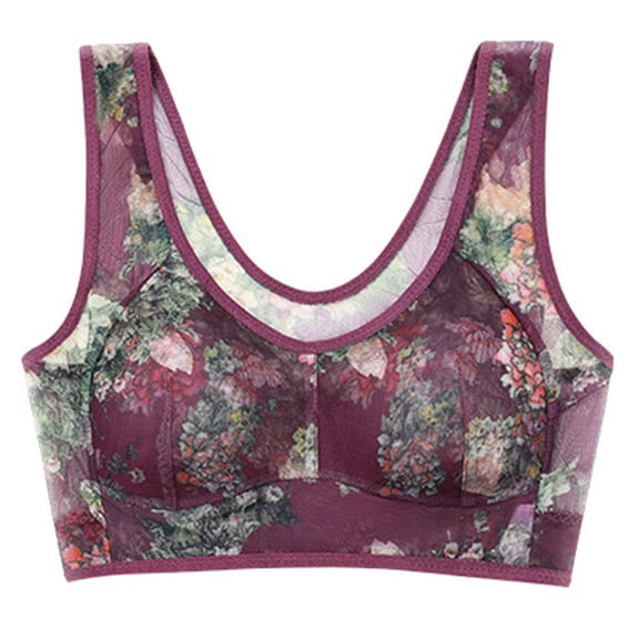 Gyujnb Middle and Elderly Women's Seamless Sports Bra Without Wires Vest Style Sleep Bra